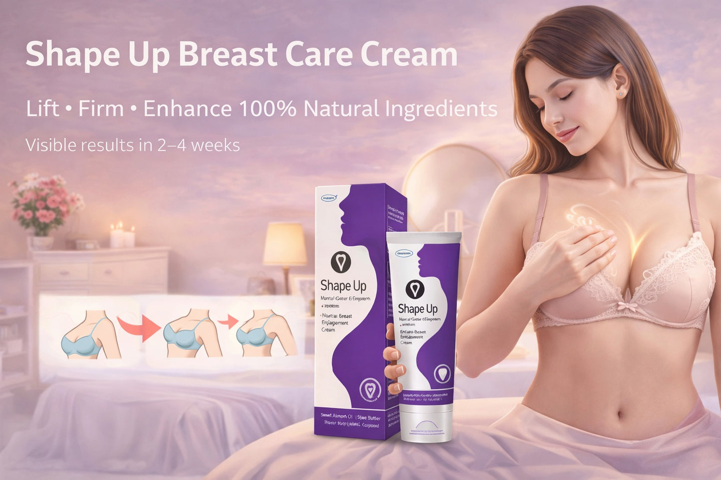 Shape Up Natural Breast Enlargement Cream – Firming, Lifting & Toning Formula